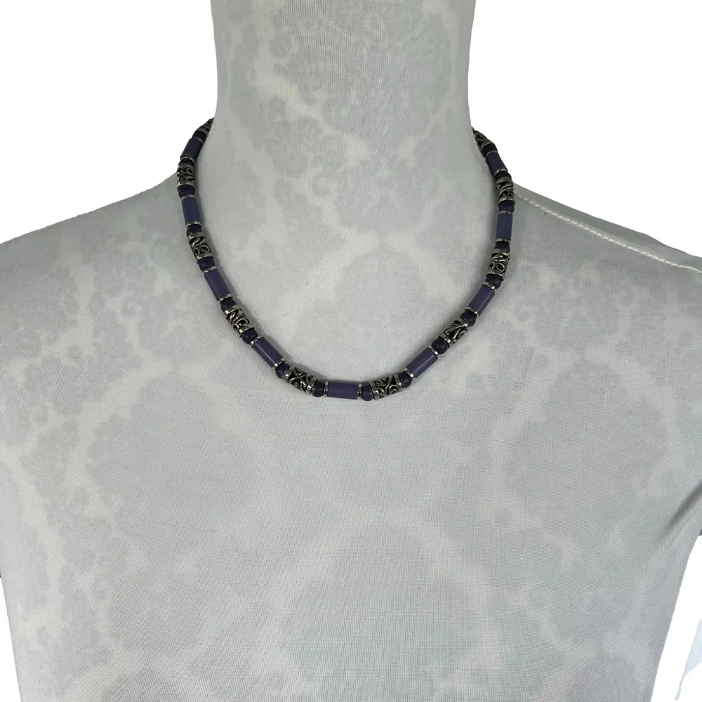 Elegant Purple Beaded Necklace